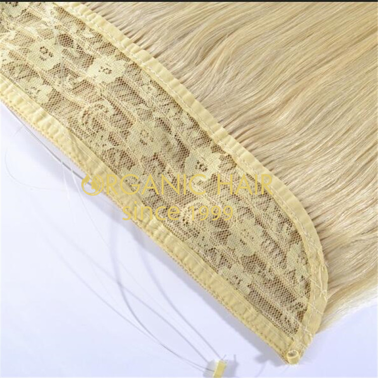 No clips-100% russian double drawn flip in hair extension A119